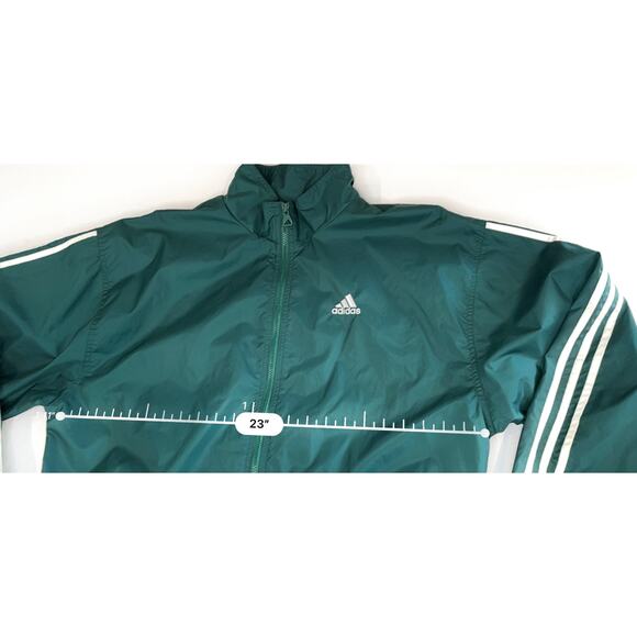 Adidas True to the Athlete/Sport Green Jacket LARGE 90s Retro Vintage Striped - Picture 5 of 9